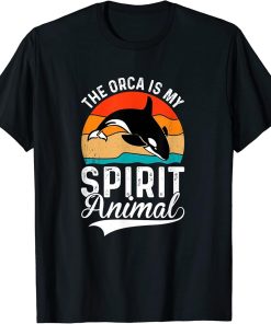 Cute Vintage The Orca Is My Spirit Animal T-Shirt