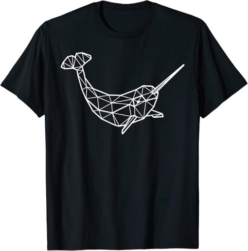 Narwhal Polygon Orca Whale Ocean Mammal Tshirt T-Shirt