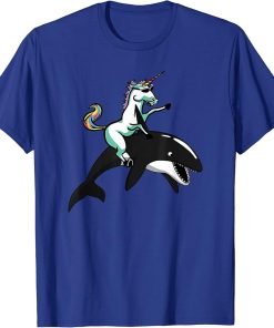 Magical Unicorn Riding Orca Killer Whale T-Shirt